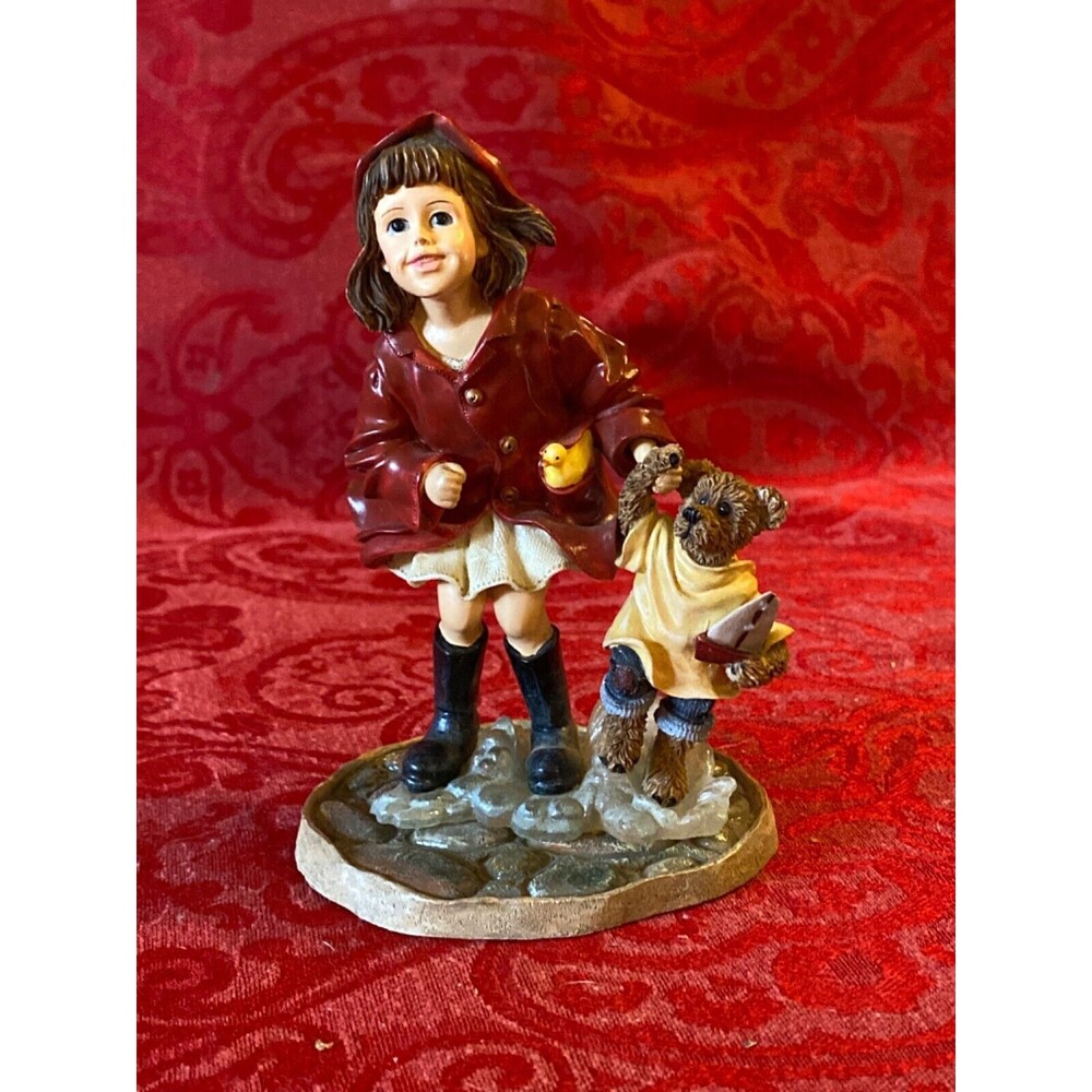 Boyds Collection 1999 Yesterdays Child Brooke With Joshua Puddle Jumpers #3551